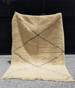 8ft by 5ft8 Shaggy Beni ourain rug