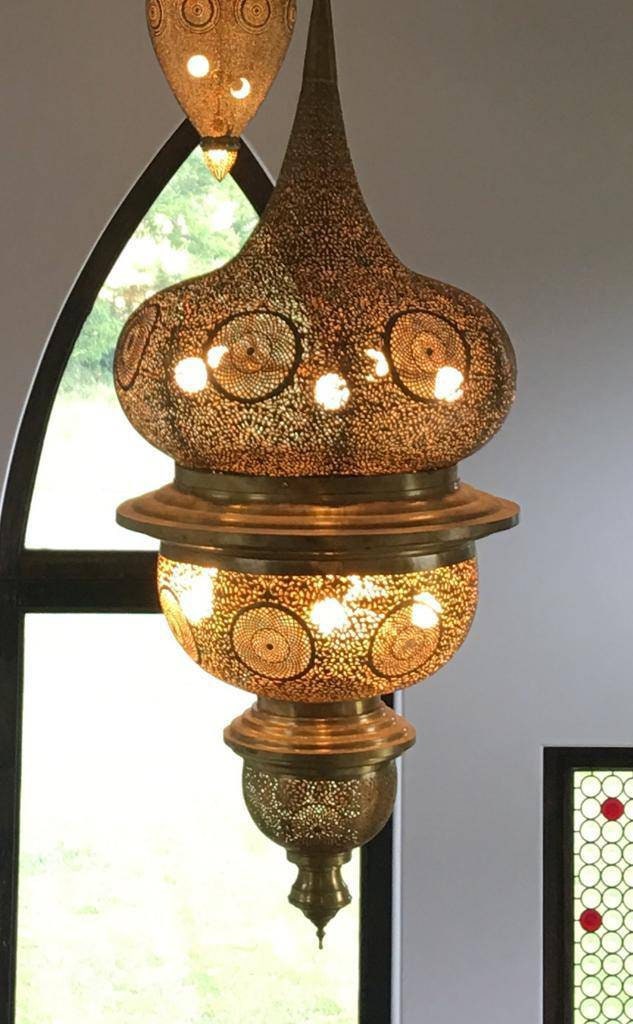 Extra large exquisite vintage moroccan brass lighting ceiling pendant lamp, luxurious hanging royal chandelier living room or bedroom
