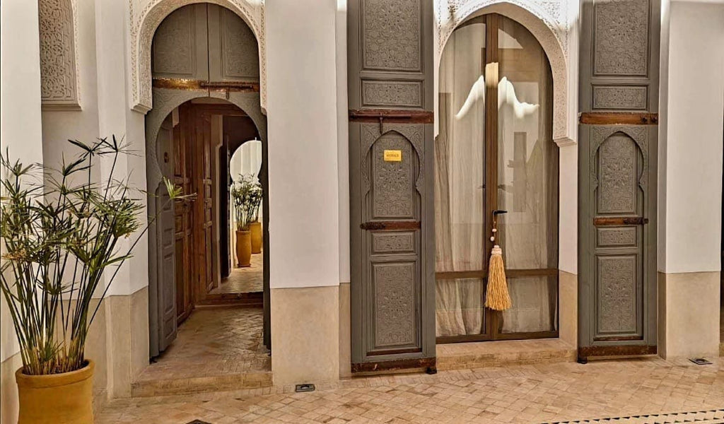 Choose your stain Traditional Vintage geometric Large Moroccan double door panel, wood indoor outdoor palace unique moorish architecture