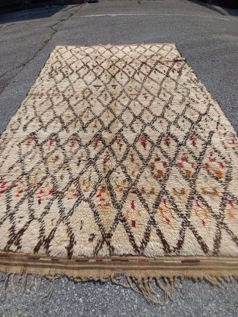79” x 64” Authentic moroccan vintage Beni ourain carpet