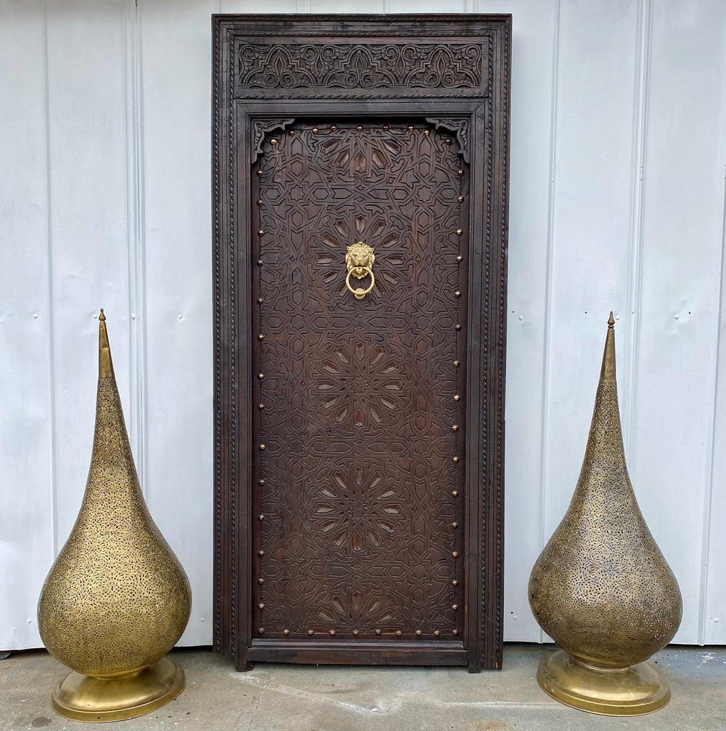 Moroccan Exterior wooden vintage moroccan door