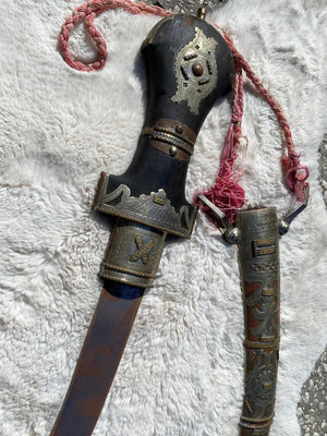 Arabian king Sword,athame, antique collectibale tribal arabian chief gift, silver middle eastern jambiya