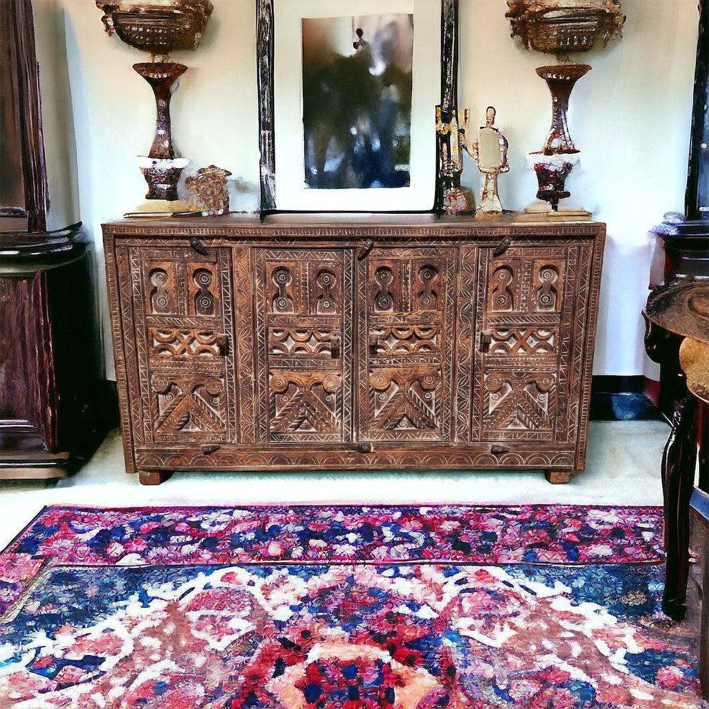 Vintage wooden african cabinet