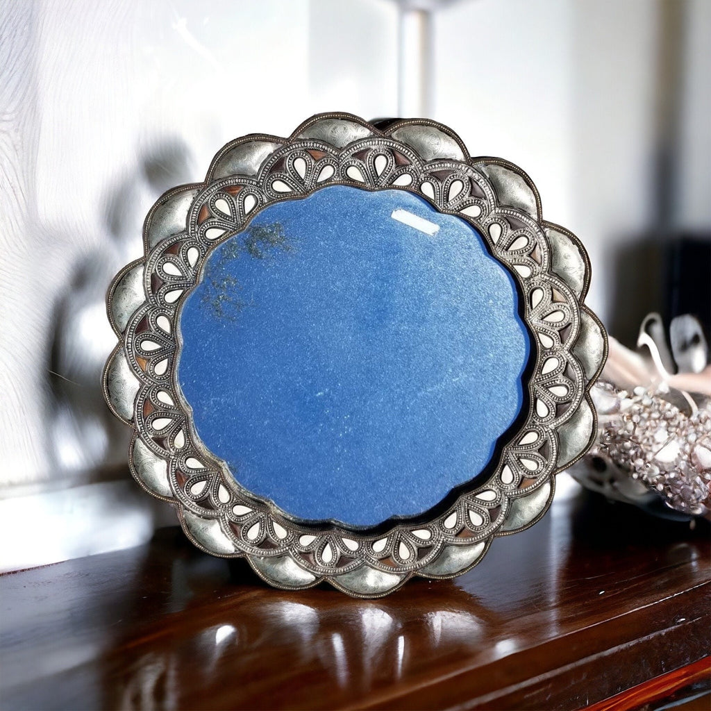 Targa white camel bone mirror