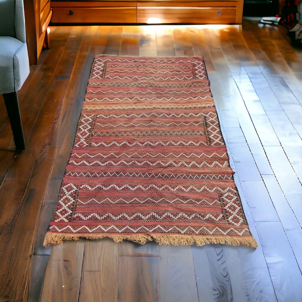 70” x 49” vintage kilim rug