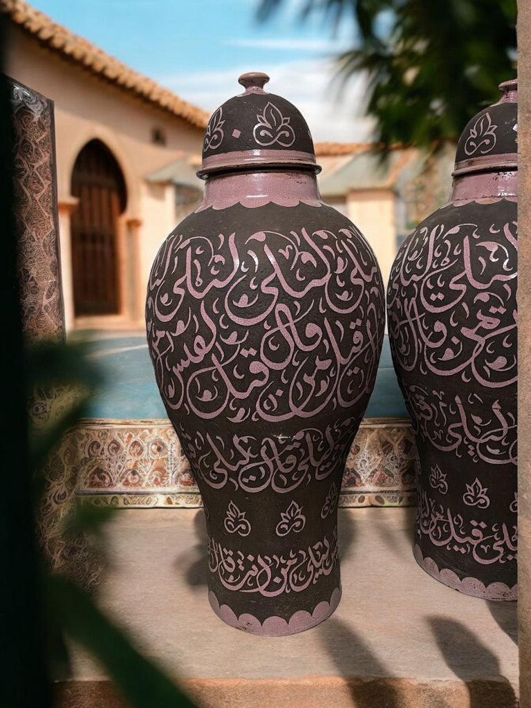 Two large vintage moroccan vases