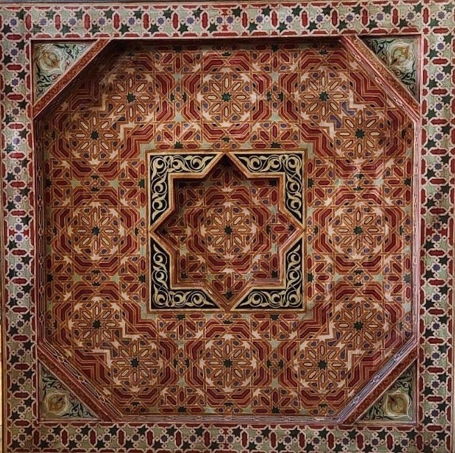 Moroccan wooden ceiling panel