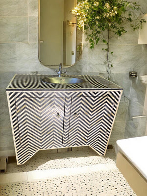 Moroccan bathroom sink vanity cabinet
