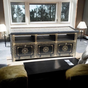 Black painted tv cabinet