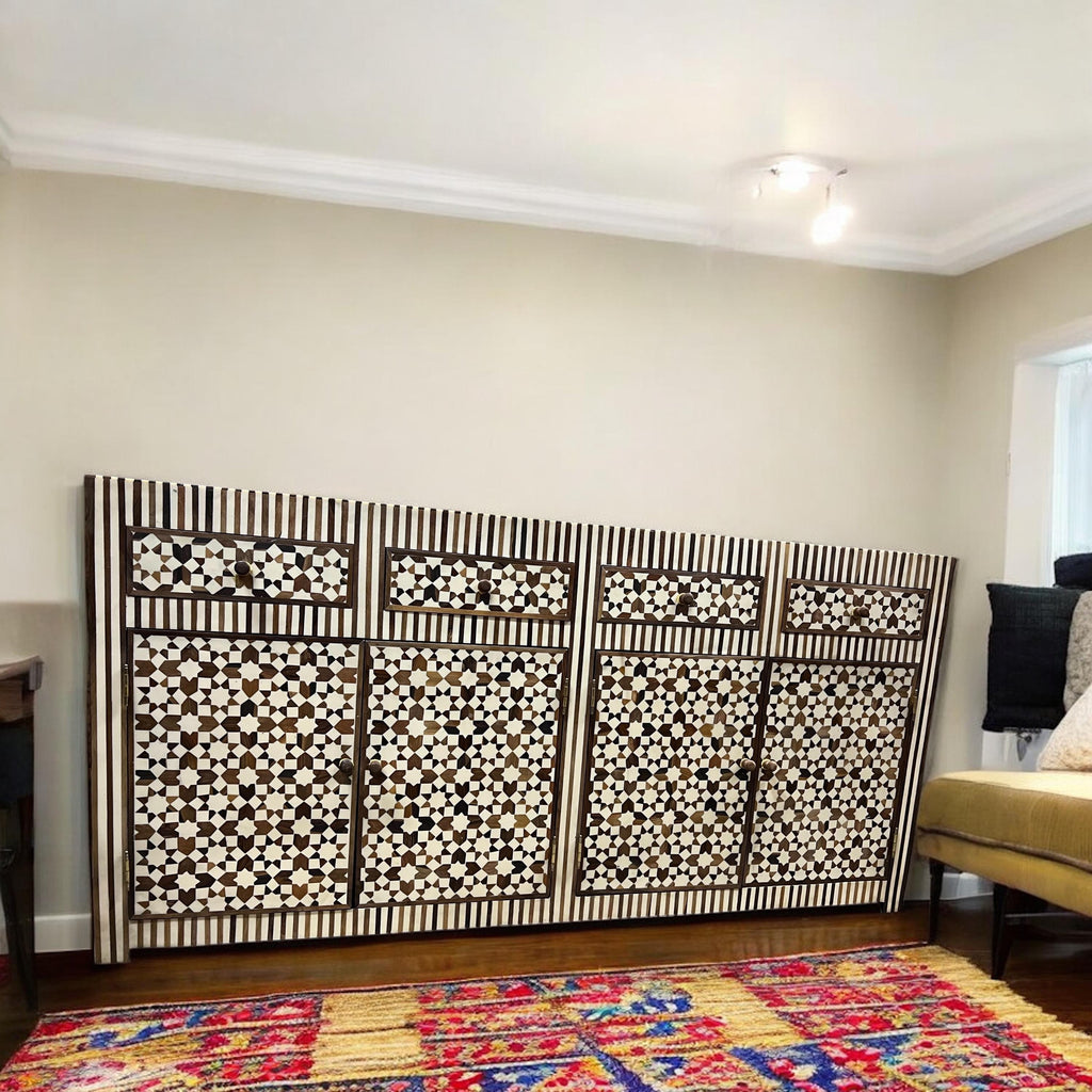 Mosaic andalusian thuya wood cabinet