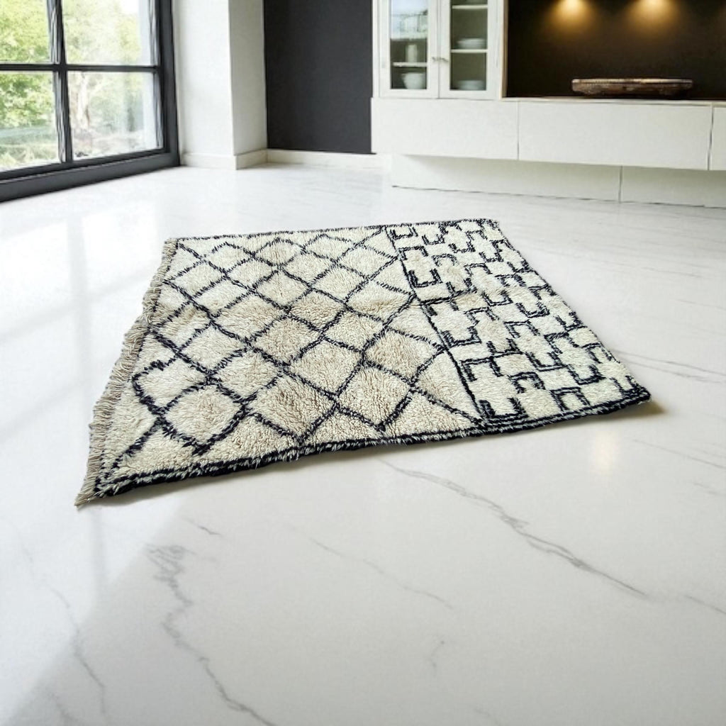 Beni ourain rug moroccan carpet
