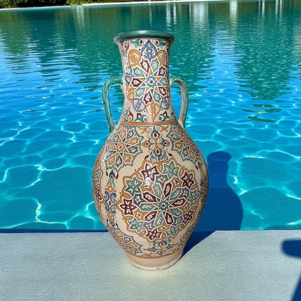 Unique Moroccan Andalusian pottery vase