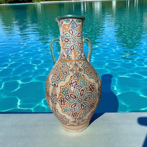 Unique Moroccan Andalusian pottery vase