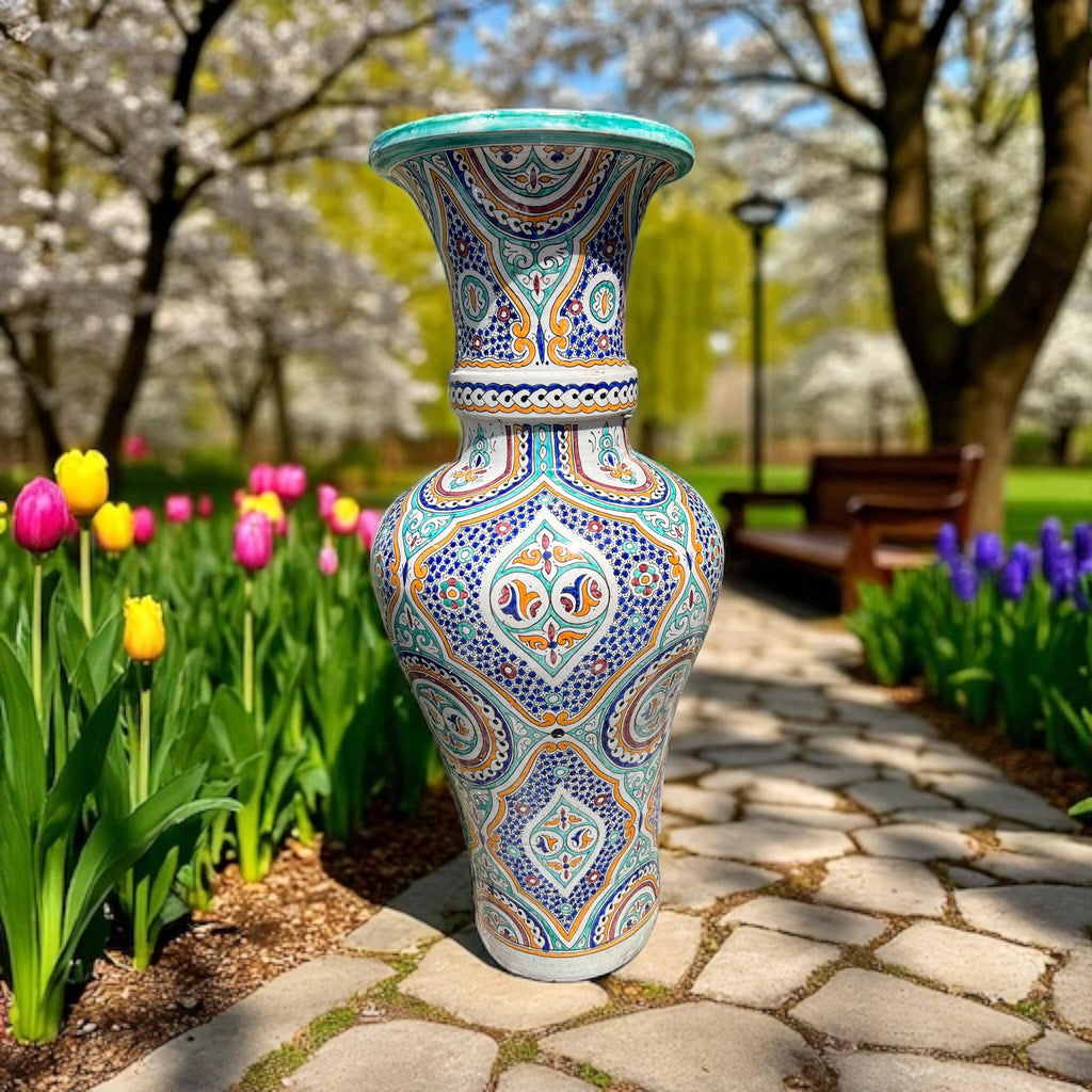 Large Andalusian pottery vase for garden
