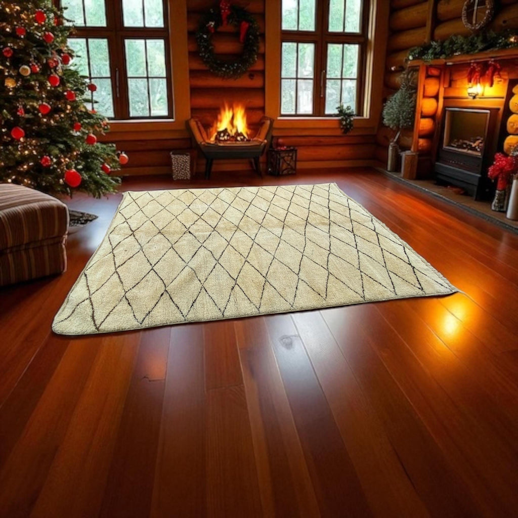 Beni ourain rug moroccan carpet