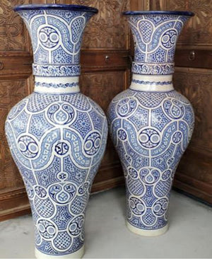 large royal vintage fez pottery vases