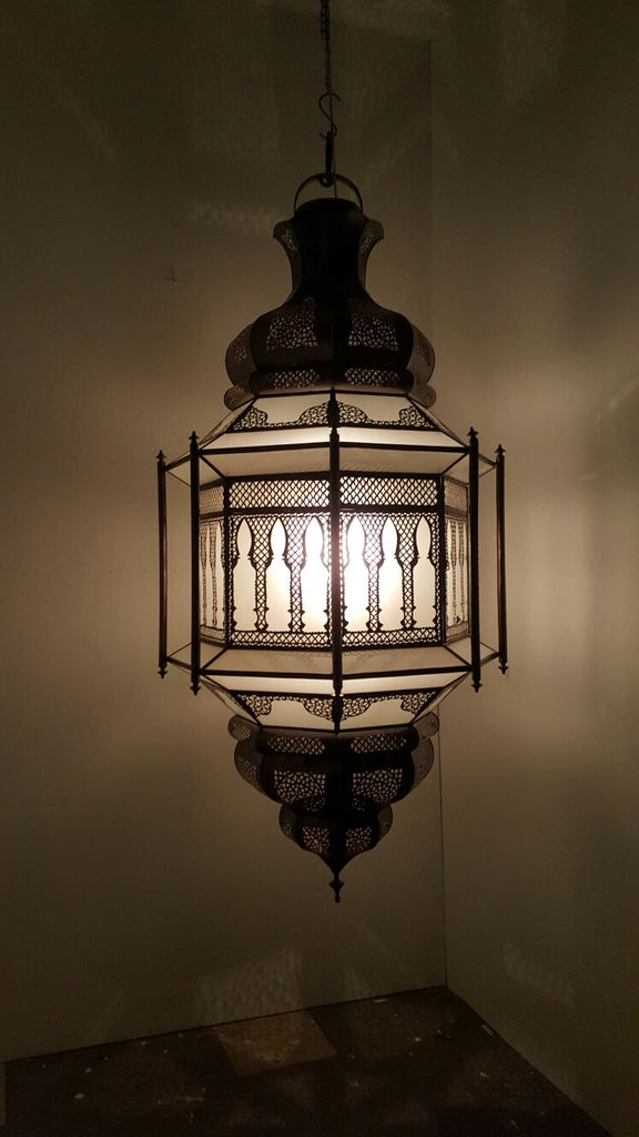 Large hanging rustic lamp